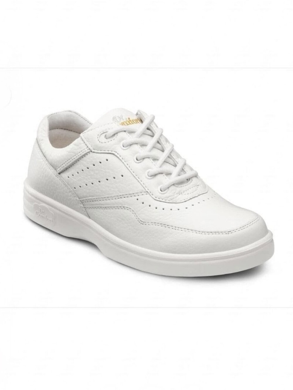 Dr Comfort Patty Leather Lace-Up Supportive Walking Shoe Size 7W White 1040 EUC